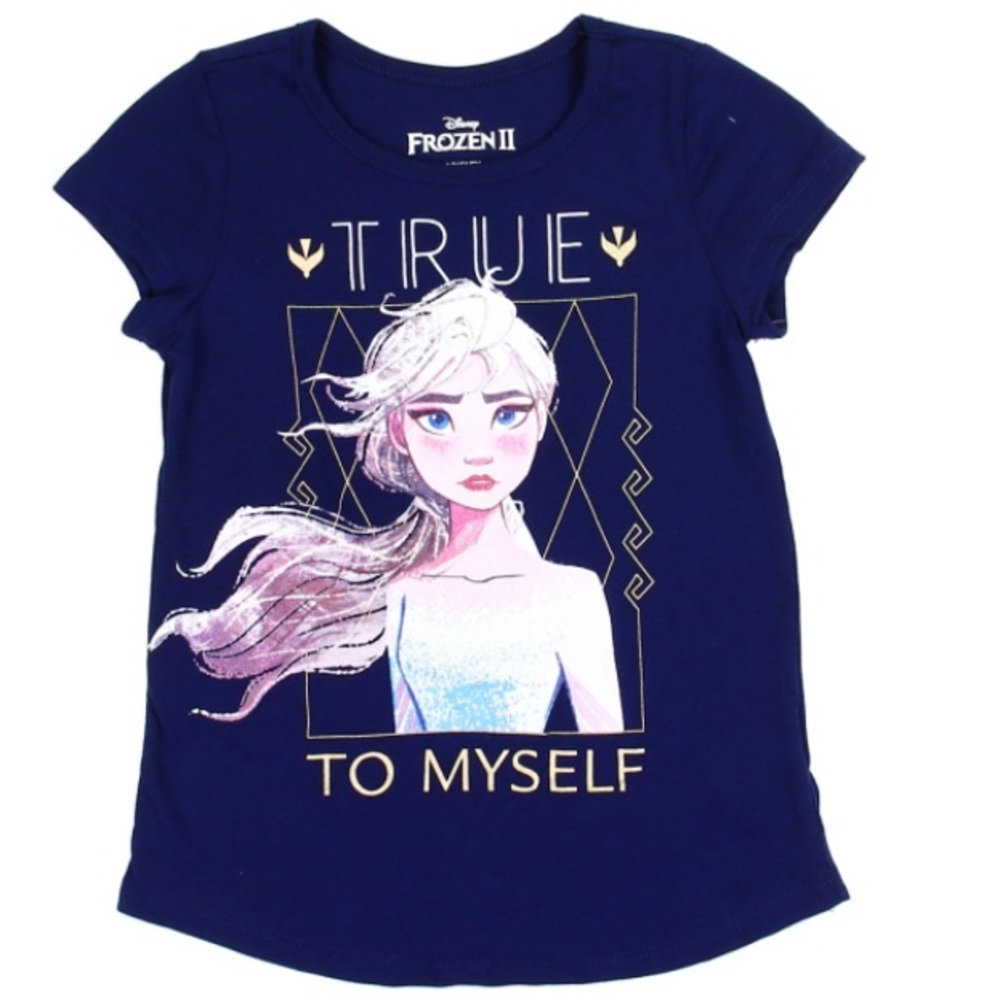 BNWT Frozen 2 Girls “True To Myself” Short Sleeve